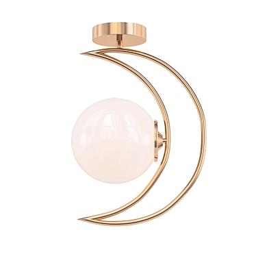 Gilded Nordic Moon Ceiling 3D model image 1 