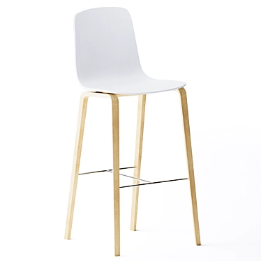 High wooden stool Aavo by Arper