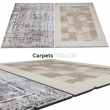 Stylish Interior Carpets 3D model image 1 