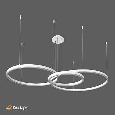 LED Suspension Thor - Modern White Chandelier 3D model image 1 