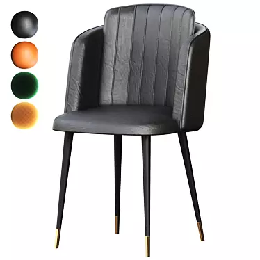 Luxurious Mila Velvet Armchair 3D model image 1 