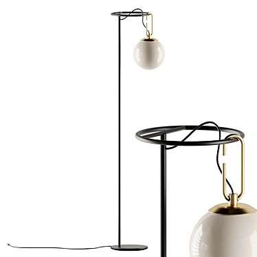 Sleek and Stylish Artemide NH 22 Floor Lamp 3D model image 1 