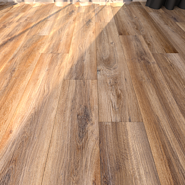 Natural Walnut Parquet Flooring 3D model image 1 