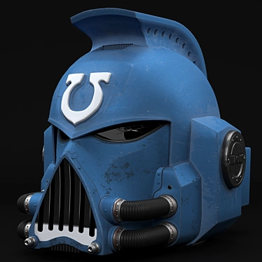 Warhammer 40K Marine Helmet: Battle-Ready 3D model image 1 