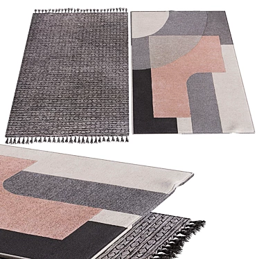 Stylish Poly Blend Carpets 3D model image 1 