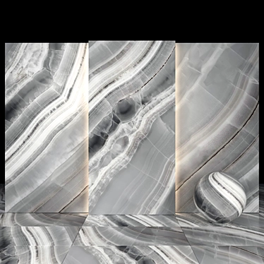 Caramel Gray Marble: Luxurious Texture for Elegant Designs 3D model image 1 