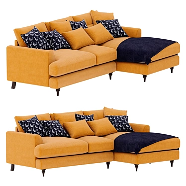 Joules DFS Luxe Velvet Sofa 3D model image 1 