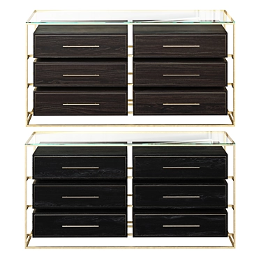 Floating Elegance Double Row Dresser 3D model image 1 