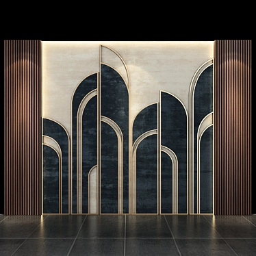 Elegant Rustic Wall Decor 3D model image 1 