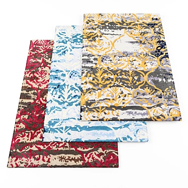 High-Resolution Rug Set (3pcs) 3D model image 1 