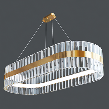 Elegant Neoclassic Hanging Chandelier 3D model image 1 