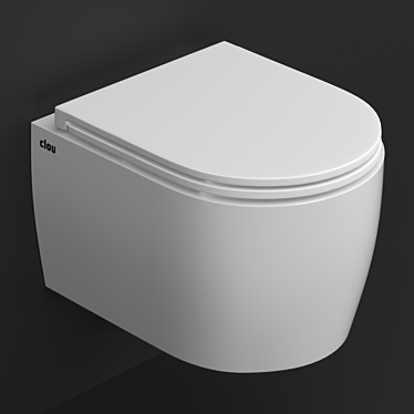 Modern Wall Mounted Rimless Toilet 3D model image 1 