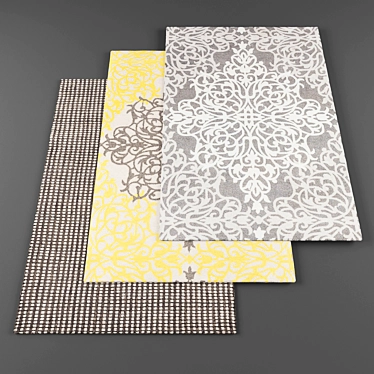 Modern Rugs Set - High-resolution Textures 3D model image 1 