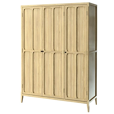 Eugenie 3-Door Wardrobe - Sleek and Spacious 3D model image 1 