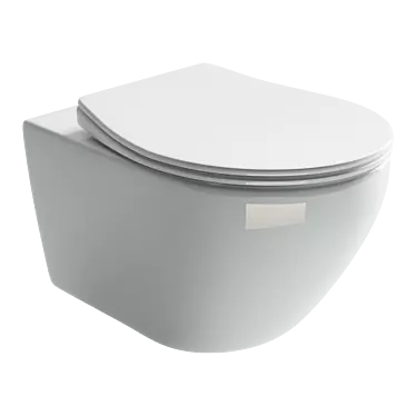 Ceramica Nova Pearl Hanging Toilet (CN8001) - Animated Lid and Seat 3D model image 1 