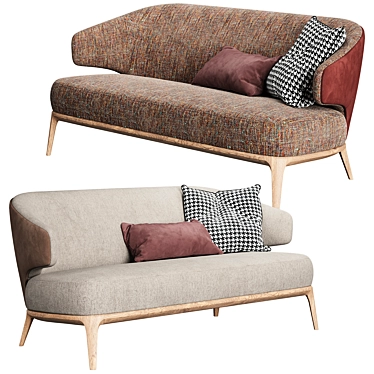 Plush Comfort Furman Sofa 3D model image 1 