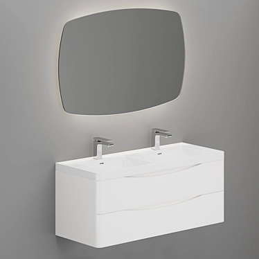 Modern BelBagno ANCONA Bathroom Furniture 3D model image 1 