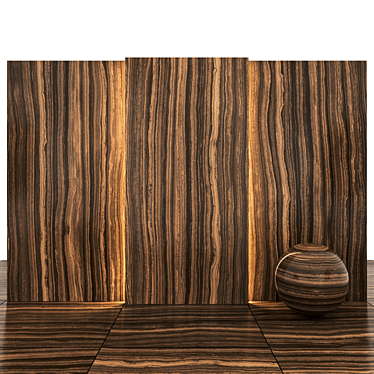 Suite Brown Marble: 12 Texture Slabs & Tiles 3D model image 1 