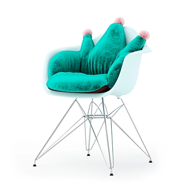 Vitra DAR Chair: Elegant Design with Xiang Y Integrated Cushion 3D model image 1 
