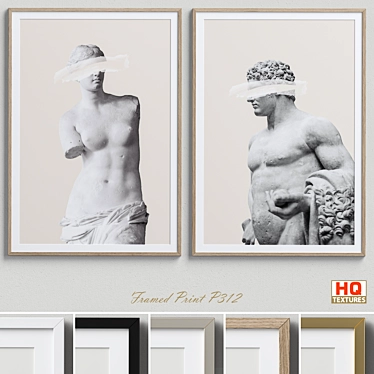 Greek Mythology Wall Art Set: Framed Print P-312 3D model image 1 