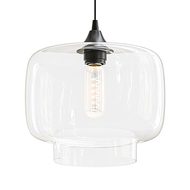 Positano Glass Pendant Light 3D model image 1 