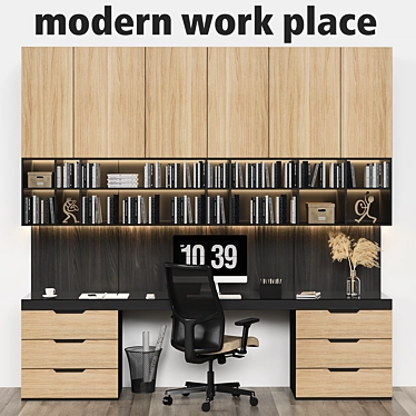 Optimized Workplace Model 3D model image 1 