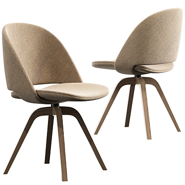 Modern Bontempi Polo Covered Chair 3D model image 1 