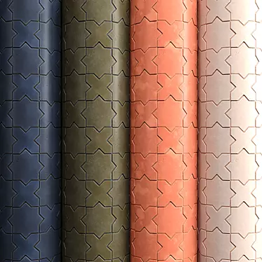 PBR Wall Tiles - 4 Materials 3D model image 1 
