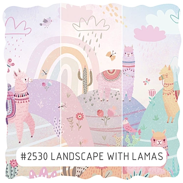 Lush Lama Landscape: 2530 Wallpapers 3D model image 1 