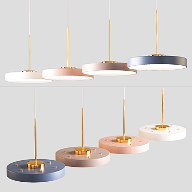 Modern Pendant Lamp with 30cm Width 3D model image 1 