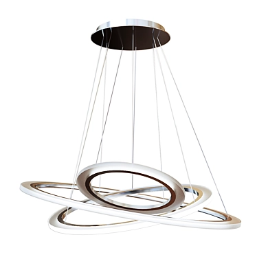 Elegant Rings Pendant Light 3D model image 1 