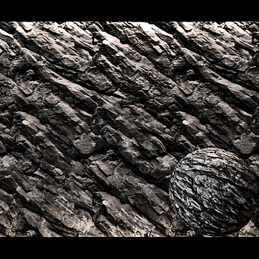 Stone Cliff Wall: High-Resolution Textures & Seamless Design 3D model image 1 