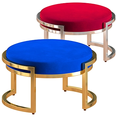 MoDRN Marni Metal Ottoman 3D model image 1 
