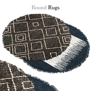 Plush Round Carpets: Luxurious Comfort 3D model image 1 