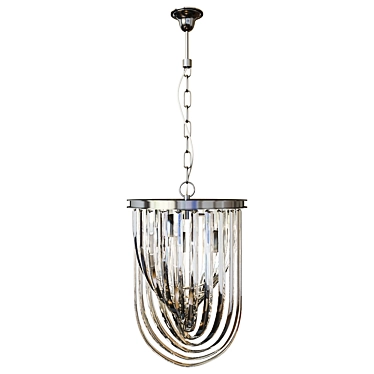 Elegant Chrome Ceiling Lamp 3D model image 1 