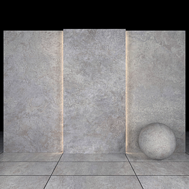 Lustrous Lava Gray Marble Tiles 3D model image 1 