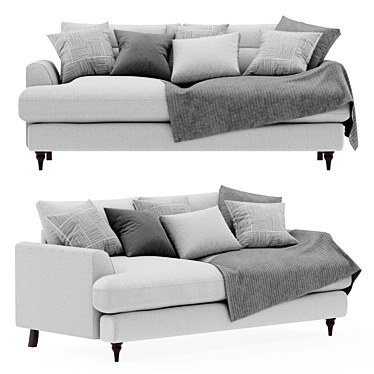 Joules DFS Sofa: Stylish, Spacious, and Comfortable 3D model image 1 