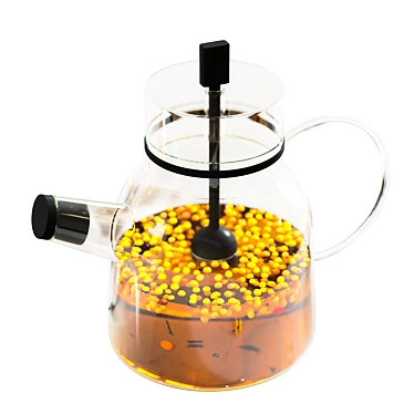 Sleek Glass Kettle 3D model image 1 