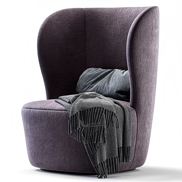Stay Lounge High Back Gubi Chair 3D model image 1 