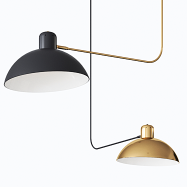 Waldorf Suspension Lamp: Elegant Illumination 3D model image 1 