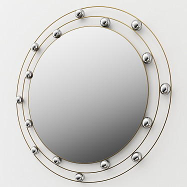 Galactic Round Brass Mirror 3D model image 1 