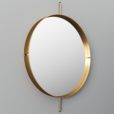 Modern Round Wall-Mounted Mirror: OBLO 3D model image 1 