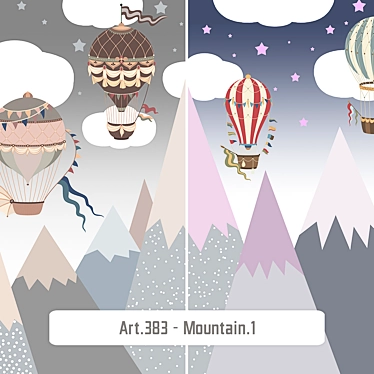 Mountain Art Wallpapers: Seamless & Stunning 3D model image 1 