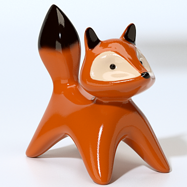 Fox Figurine: Intricate 3D Model 3D model image 1 