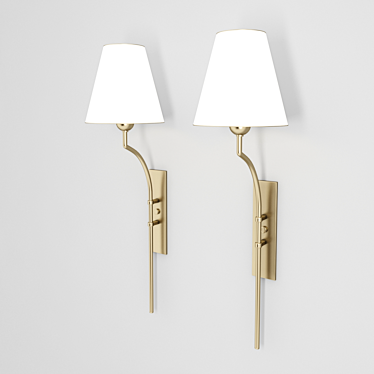 Sleek Modern Wall Sconce 3D model image 1 