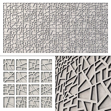 Smooth Tile Concrete Angle Line - N3 3D model image 1 