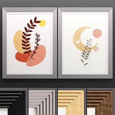 Contemporary Art Frames: Set of 2, 50x70cm 3D model image 1 