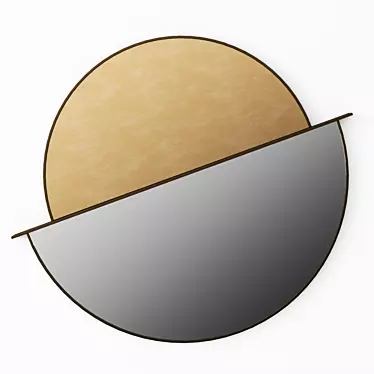 Shake Moon Mirror: Modern Round Wall-Mounted Design 3D model image 1 