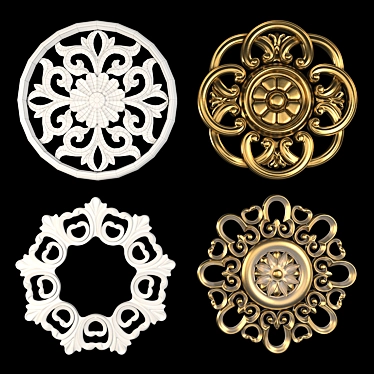 Elegant Wall Rosettes: 2016 Edition 3D model image 1 