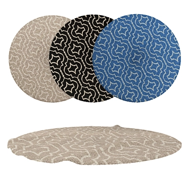 Round Carpets Set - Perfect for Diverse Perspectives 3D model image 1 